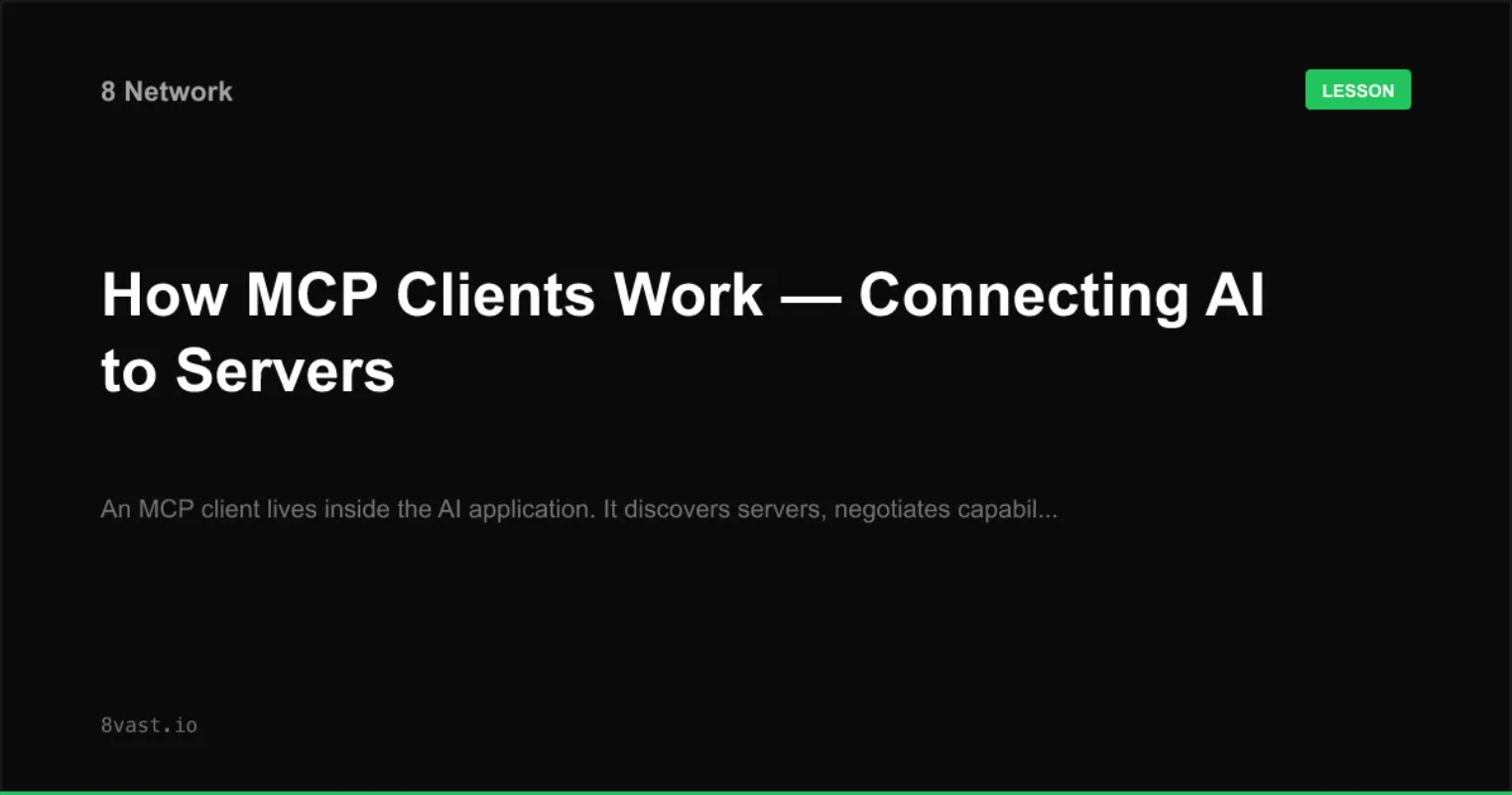 How MCP Clients Work — Connecting AI to Servers