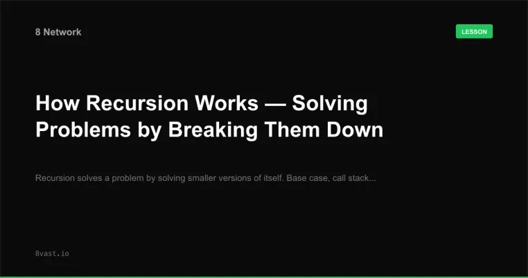 How Recursion Works — Solving Problems by Breaking Them Down