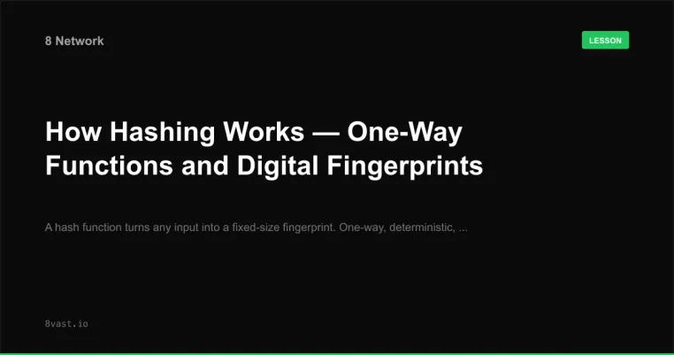 How Hashing Works — One-Way Functions and Digital Fingerprints