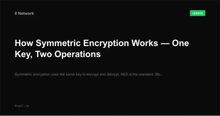 How Symmetric Encryption Works — One Key, Two Operations