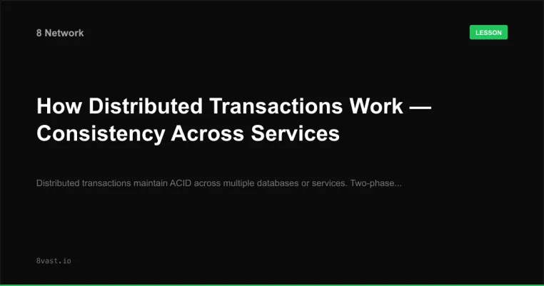 How Distributed Transactions Work — Consistency Across Services