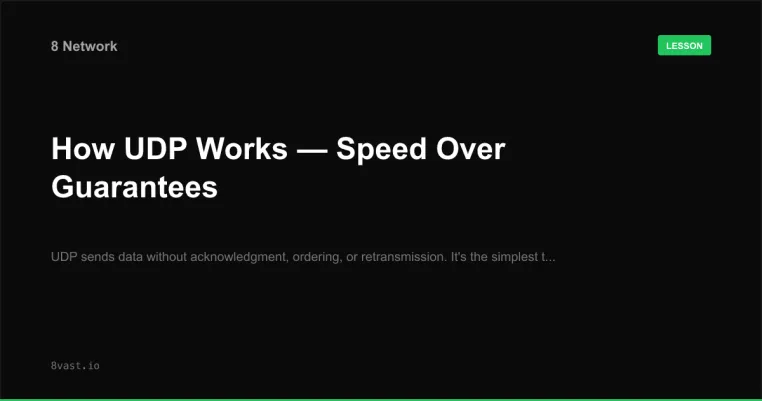 How UDP Works — Speed Over Guarantees