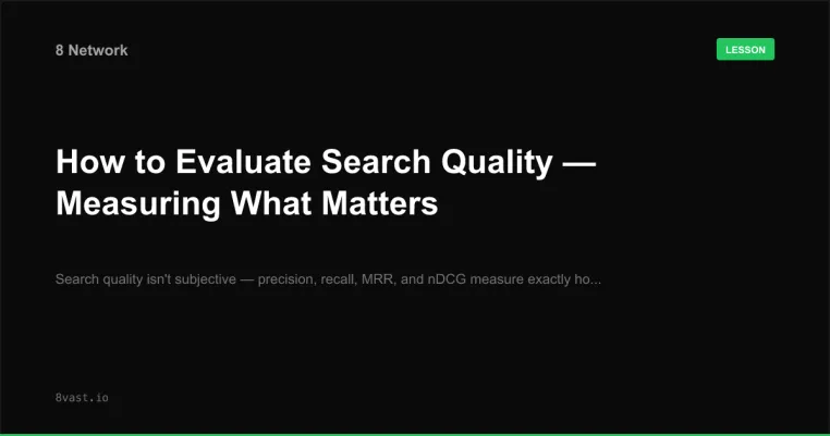 How to Evaluate Search Quality — Measuring What Matters